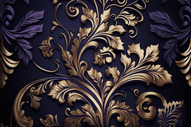 Decorative luxury textile wallpaper background Generative AI