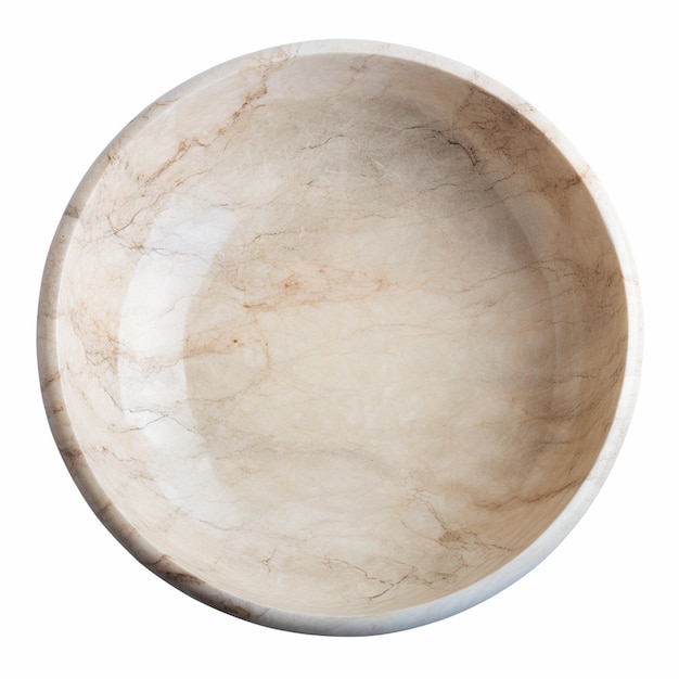 decorative marble plate on white background