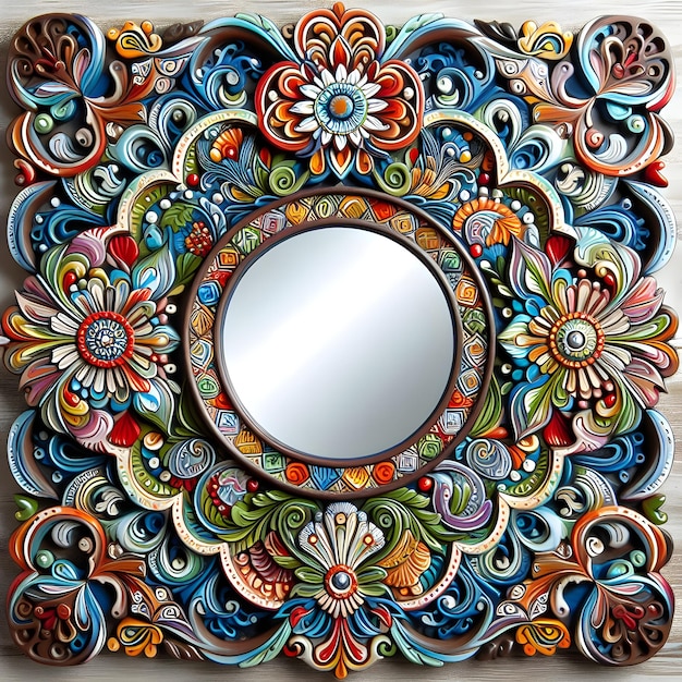 Decorative mirror frame