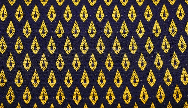 Decorative pattern of fabric in the Thai traditional style on the fabric