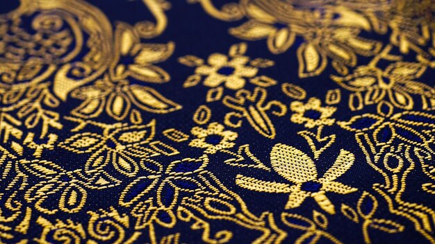 Decorative pattern of fabric in the Thai traditional style on the fabric