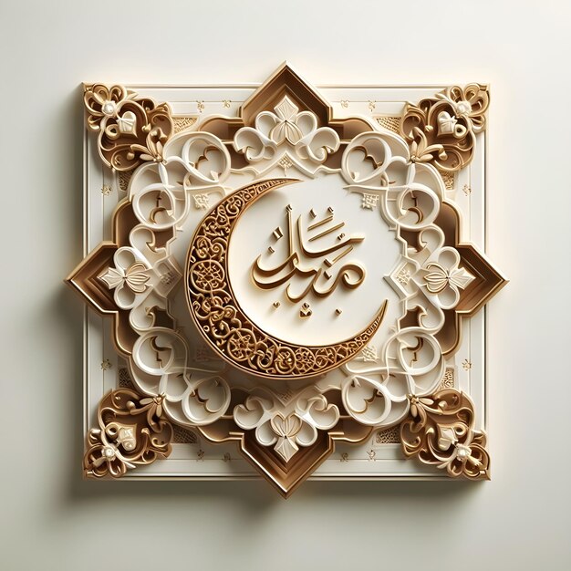 a decorative piece of calligraphy with arabic calligraphy on it