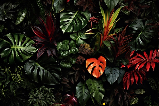 Decorative plants on a background