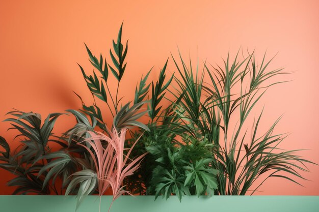 Decorative plants on a background