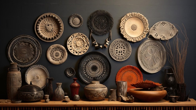 Decorative plates frames jars and bowl