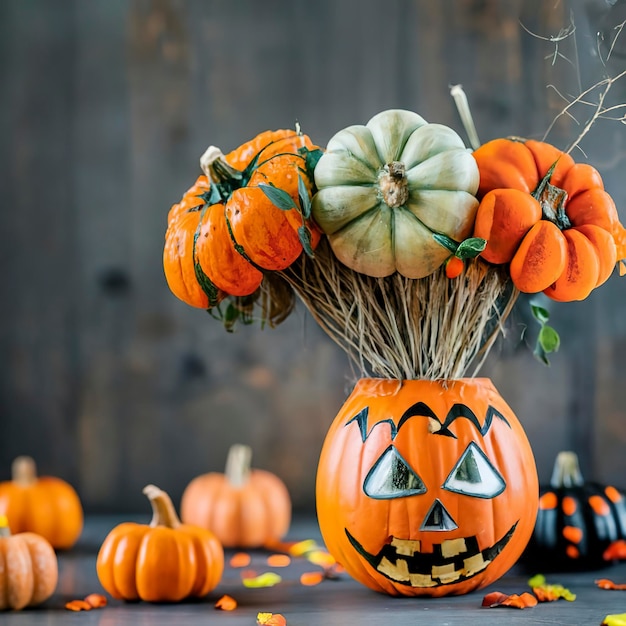 Decorative pumpkins for halloween party