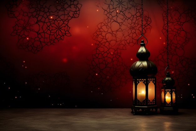 Decorative ramadan kareem islamic eid greeting background