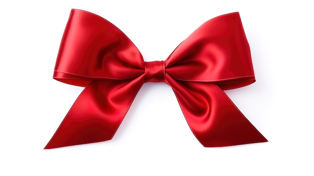 Decorative red bow Design element for gift