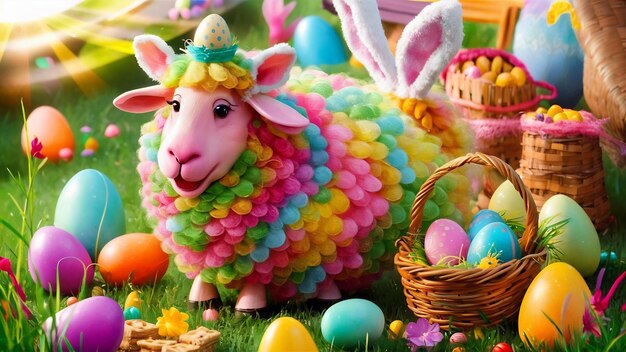 Decorative sheep for easter day