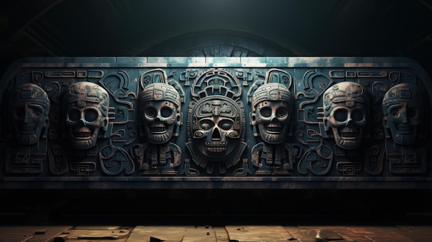 decorative skulls HD 8K wallpaper Stock Photographic Image