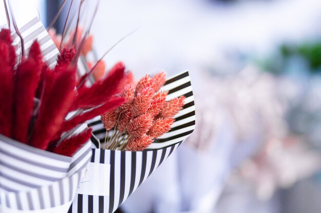 Decorative spiky flowers bouquet.