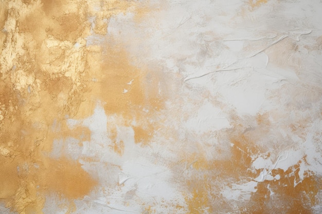 Декоративная штукатурка текстуры фона в белом и золотом цвете