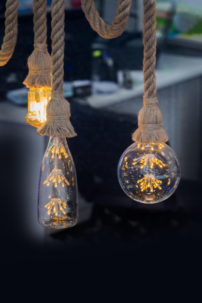 Decorative style filament light bulbs