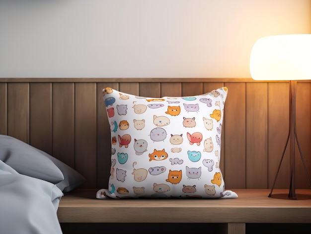 Photo decorative throw pillow mockup for interior styling ai generated