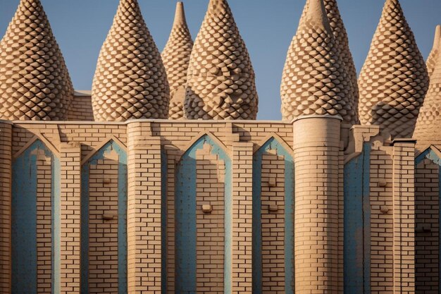 Decorative tiles on a mosques exterior