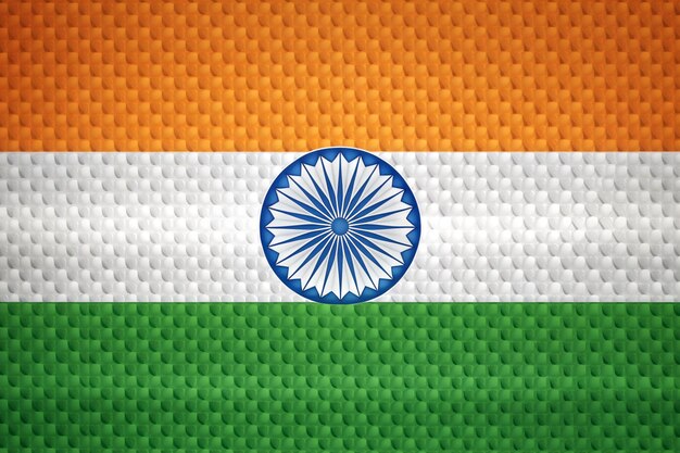 Photo decorative tricolor indian flag theme texture