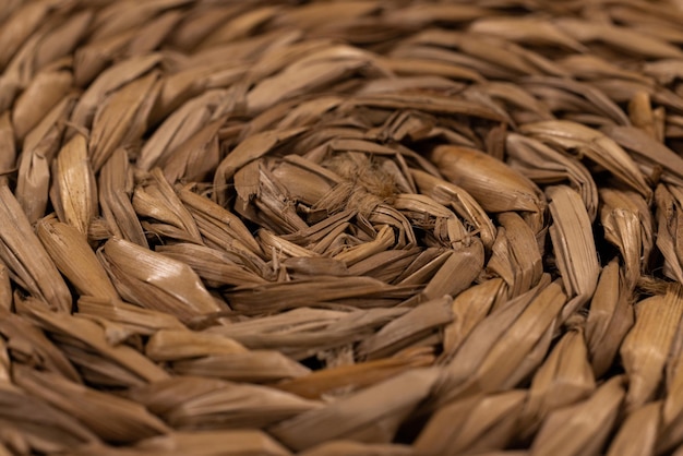 Decorative wicker texture close up