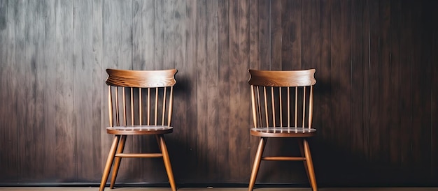 Photo decorative wooden chair in living room interior with filter effect processing