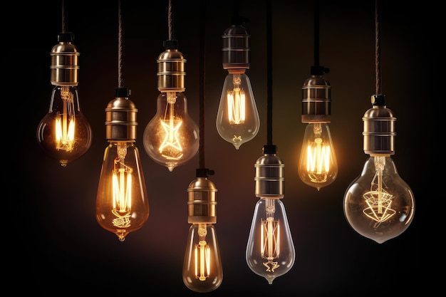 Decorativea ntique Edison style light bulbs different