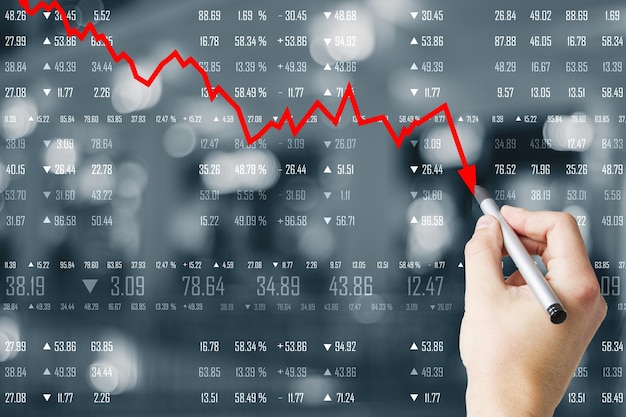 Foto diminuire le statistiche e il concetto di economia