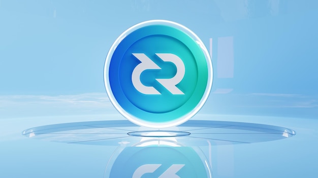 Photo decred crypto 3d illustration