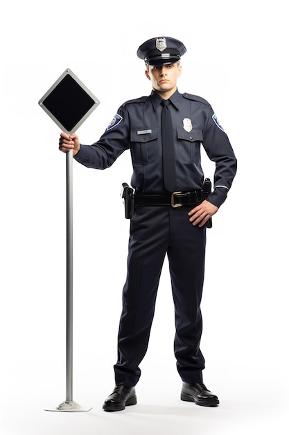 Dedicated Police Officer on Duty AI Generated