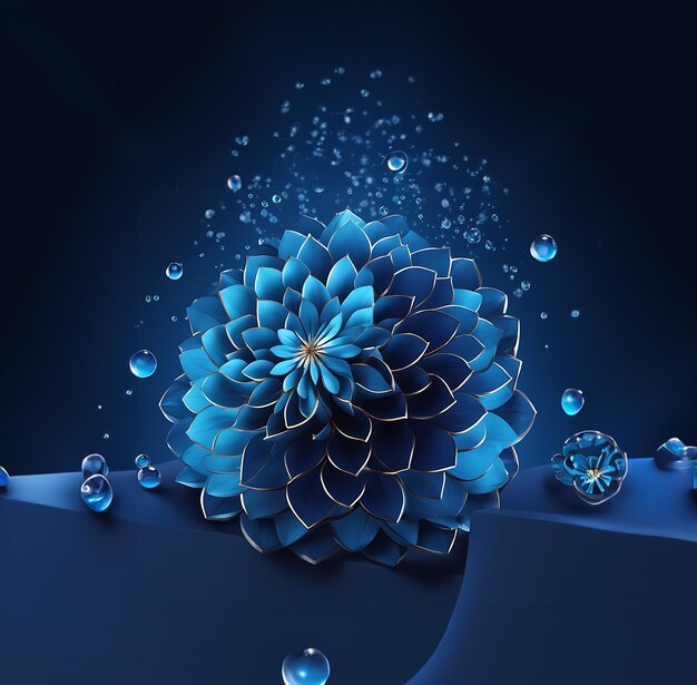 Foto fiore blu profondo
