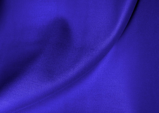 Deep blue glossy cloth texture background Natural textile material photo pattern cover