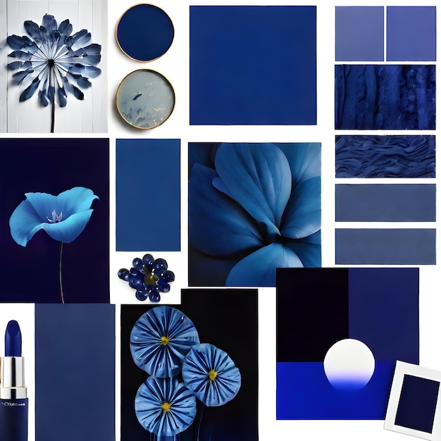 Photo deep blue mood board inspiration