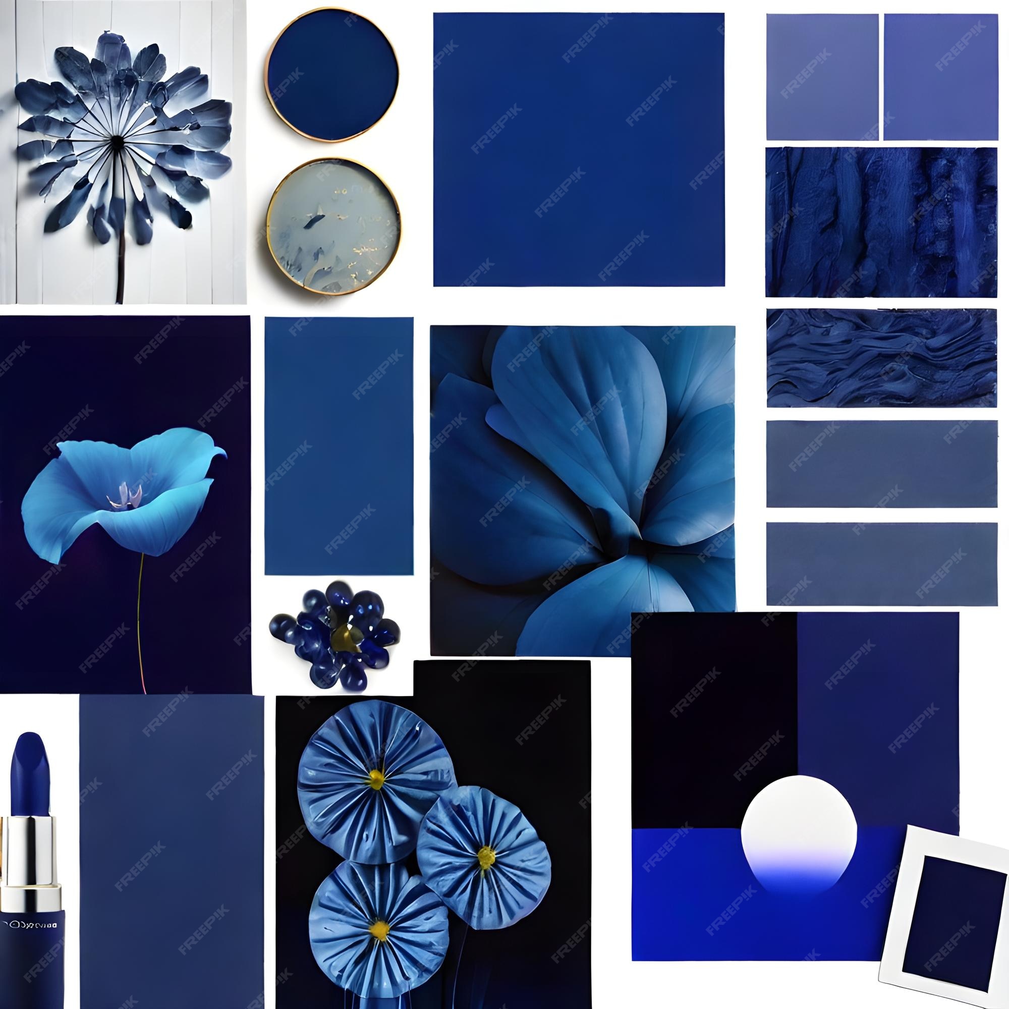  Premium AI Image | Deep blue mood board inspiration