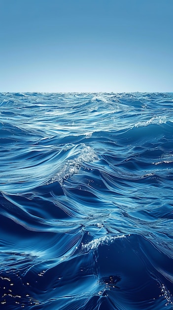 Photo deep blue ocean waves