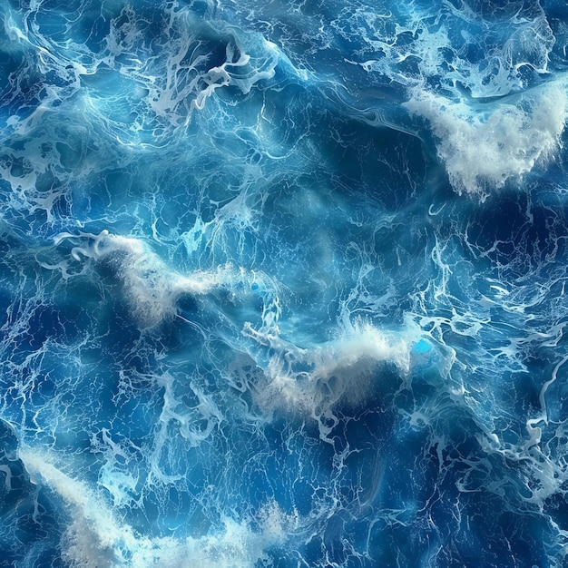 Photo deep blue ocean waves