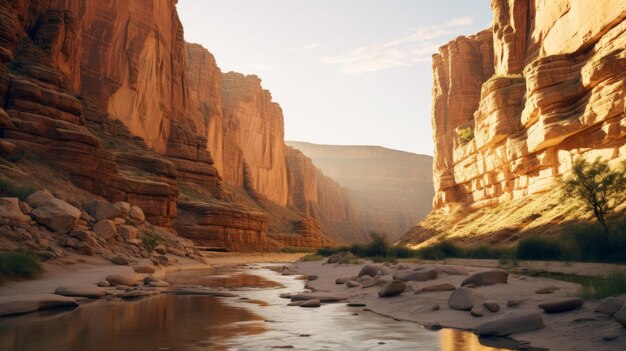 Photo deep canyon landscape vista