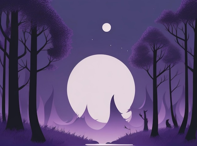 Глубокий фиолетовый сумерк, изображающий цвет лунного света