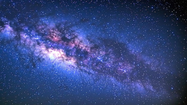 Photo deep dark space with milky ways