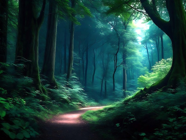 Deep Forest HD Desktop Wallpapers _ai generated