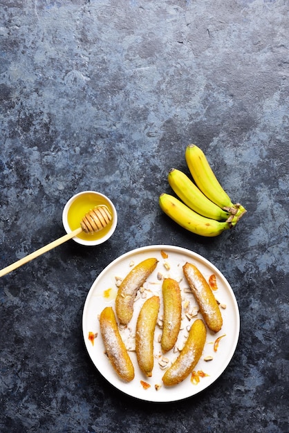 Photo deep fried bananas