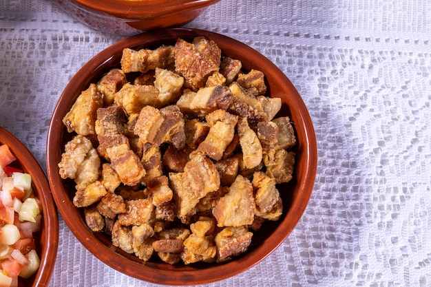 Deep fried crispy pork belly.