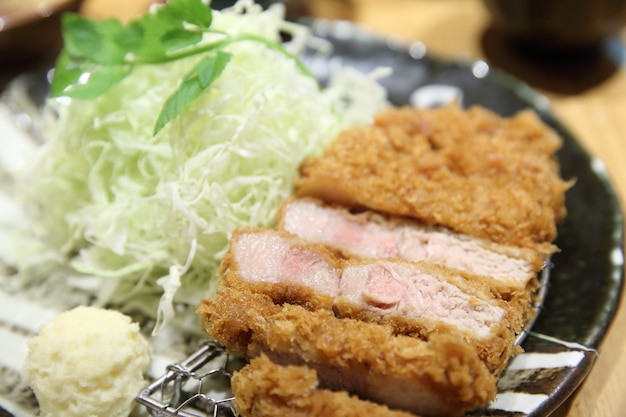 Deep fried pork tonkatsu Japanese Tonkatsu