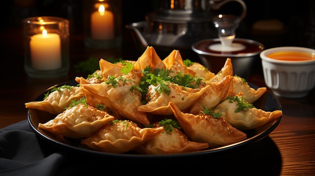 Deep fried samosas