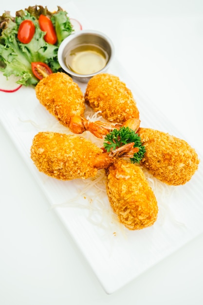 Deep fried shrimp or prawn cake