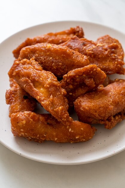 deep fried sliced potatoes stick with sesame - Thai food style