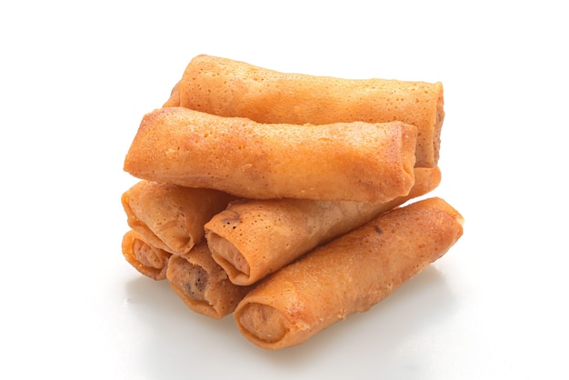 deep fried spring roll isolated