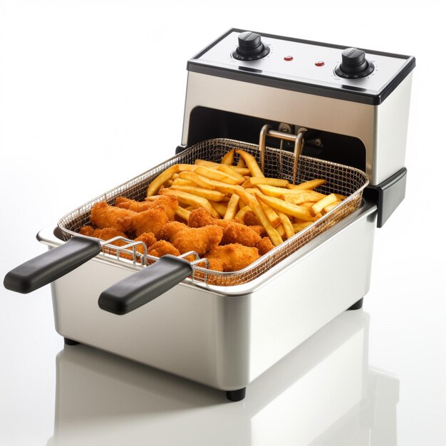 Photo deep fryer with white background high quality ultra