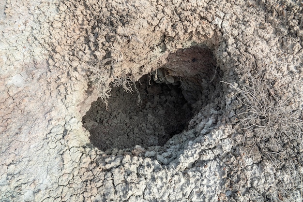 Photo deep hole in the ground