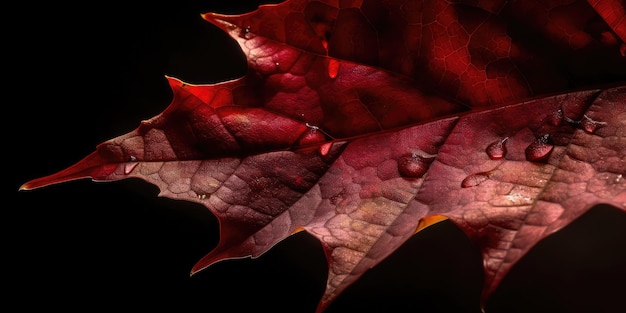 Deep red maple leaf abstract background Autumn color