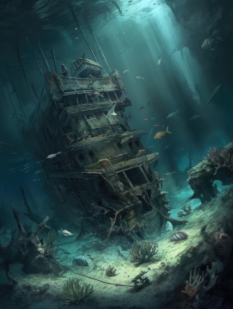 Photo deep sea epic dark fantasy illustration magic the gathering tattoo creepy scary art wallpaper gloomy