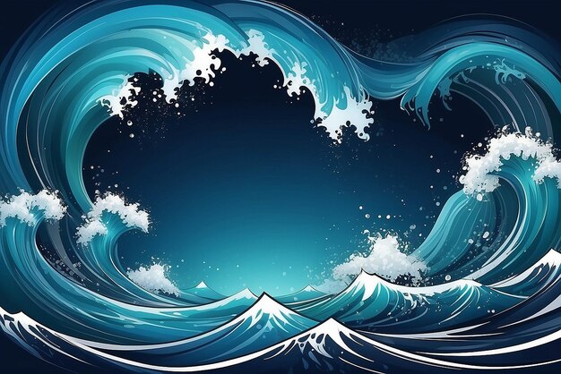 Photo deep sea waves concept vector abstract background stock illustration