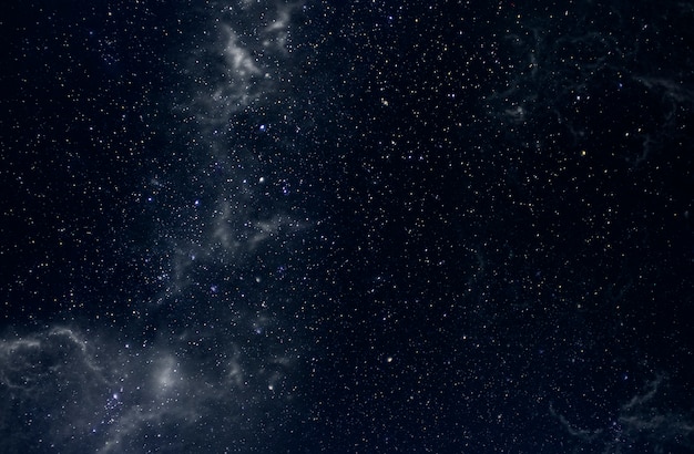 은하수와 별을 배경으로 한 깊은 하늘 공간