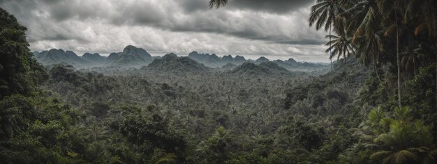 Photo deep tropical jungles of southeast asia in august